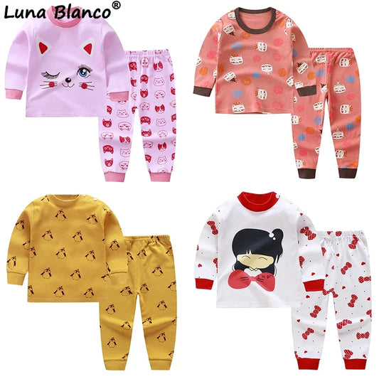 0-12M Girl Sleepwear Underwear Newborn Cotton Infant Pajamas Sets Baby Autumn Clothes  Girls Pajama Kids Sleeper