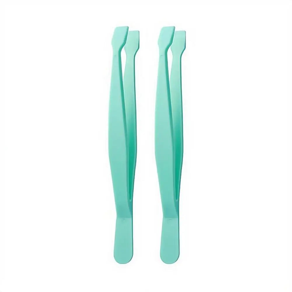 Flat Head Eyelash Tweezers for DIY Cluster Lashes, Anti-Adhesive Lash Applicator Tool, Safe Makeup Tool for Beginners