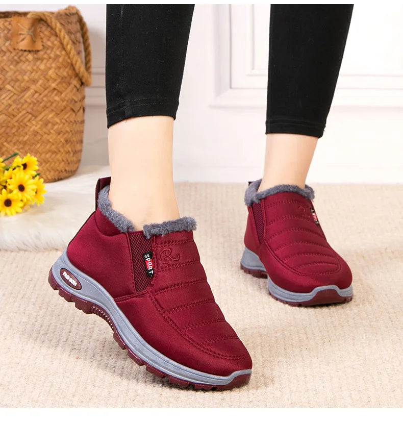 Waterproof Winter Boots for Women 2025 New Plush Snow Boots Women Ankle Boots Warm Black Couple Cotton Couples Platform Shoes