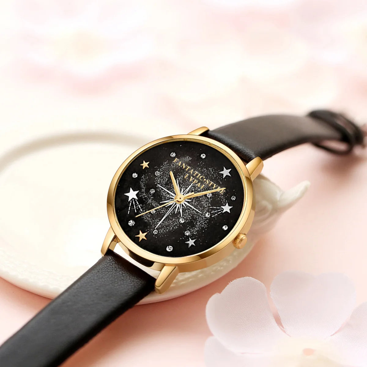 2022 New Starry Sky Watch For Women Fashion Leather Quartz Ladies Watches Bracelet 5pcs Set Female Gift Casual Luxury Wristwatch