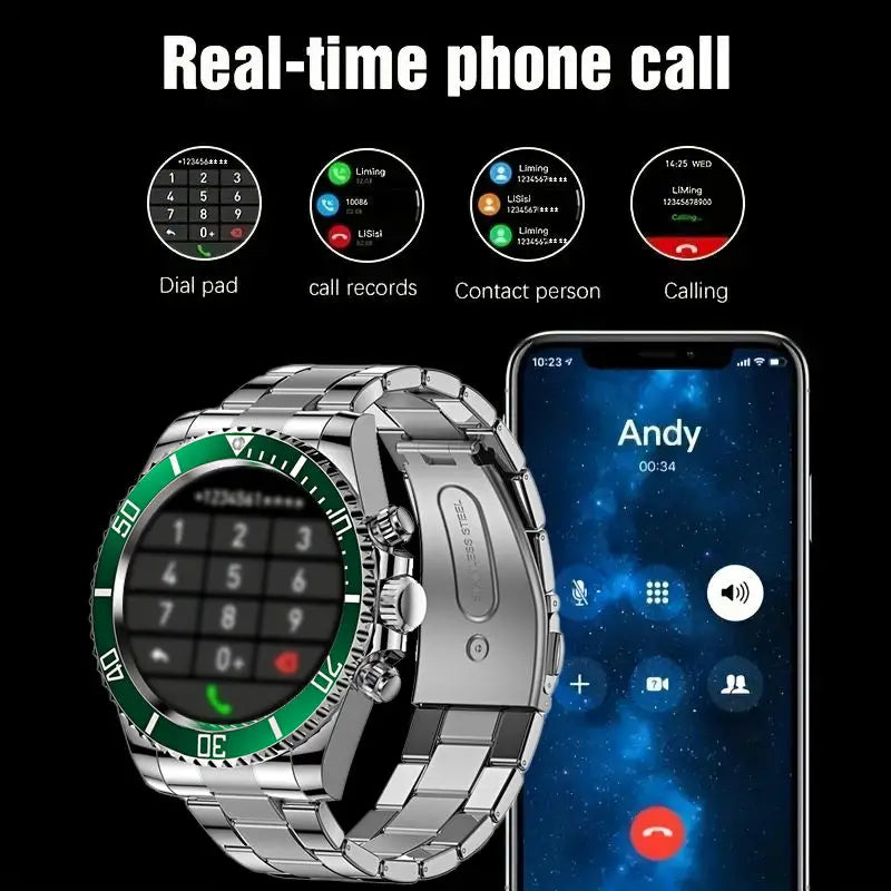 Aiweile AW12 Men Smart Watch For Android IPhone, Sports Modes, Wireless Call (Making, Answering/Rejecting), Gift For Friends