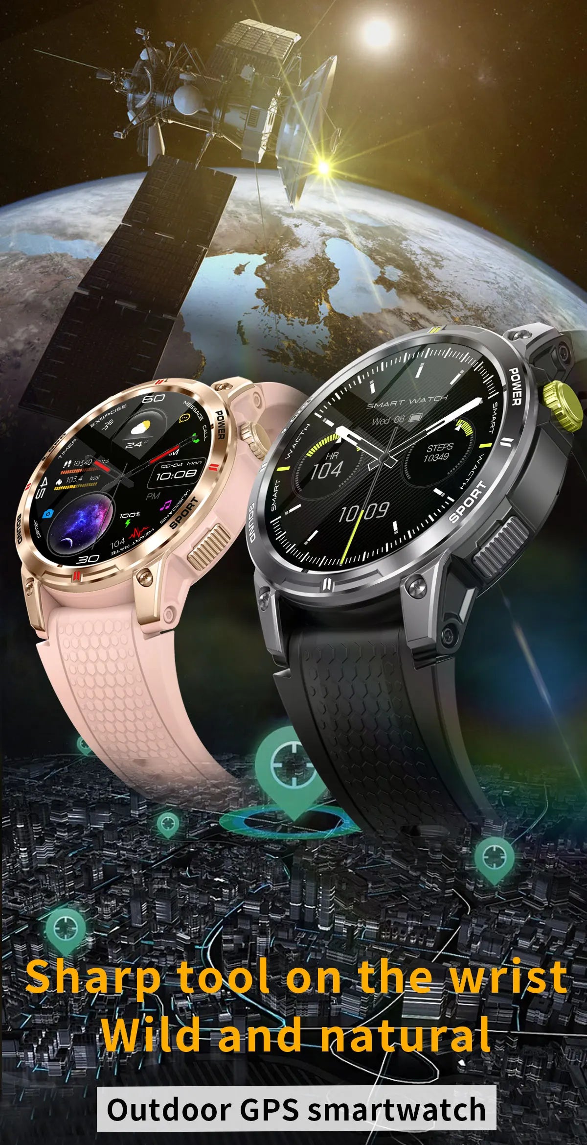 2024 New For HUAWEI iOS Outdoor GPS Compass Men IP68 Waterproof Swimming Smartwatches AMOLED Ultra HD Bluetooth Call Smart Watch