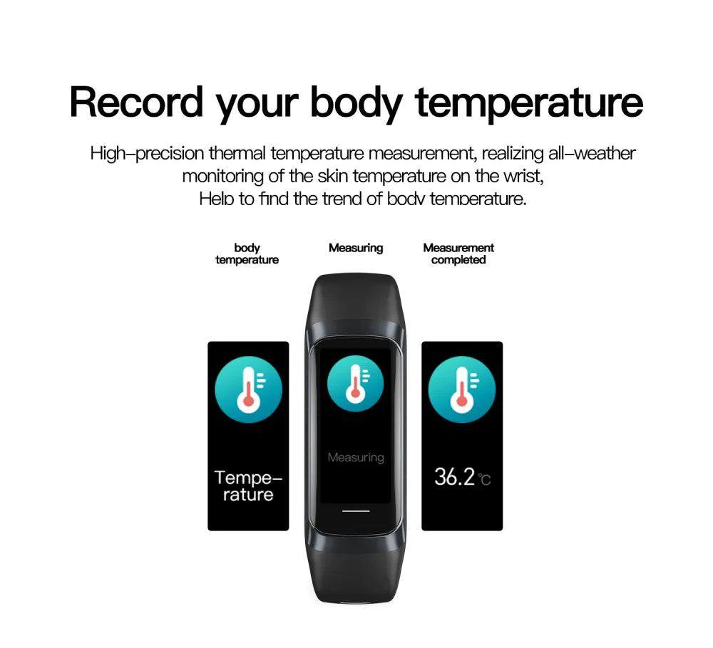 696 Smart Watches 1.1-Inch AMOLED Screen Blue Tooth Call Measurement Temperature Heart Rate Sleep Sports Health Bracelet Women