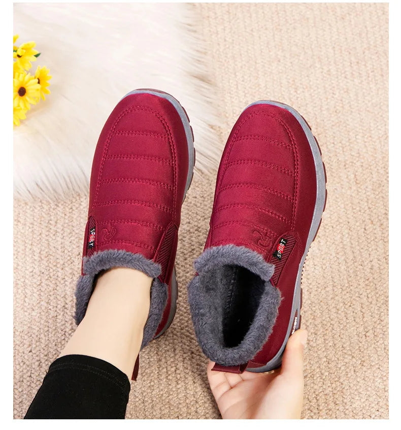 Waterproof Winter Boots for Women 2025 New Plush Snow Boots Women Ankle Boots Warm Black Couple Cotton Couples Platform Shoes