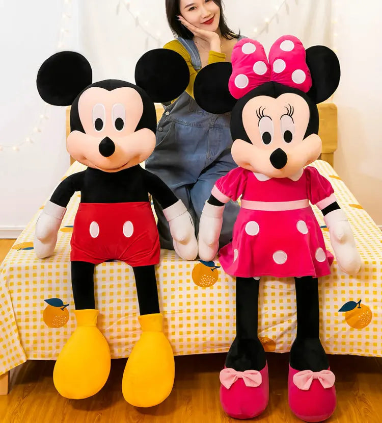 Disney Large Couple Mickey Minnie Doll Mickey Mouse Plush Toy Girlfriend Girl Cute Kid Children's Birthday Gift