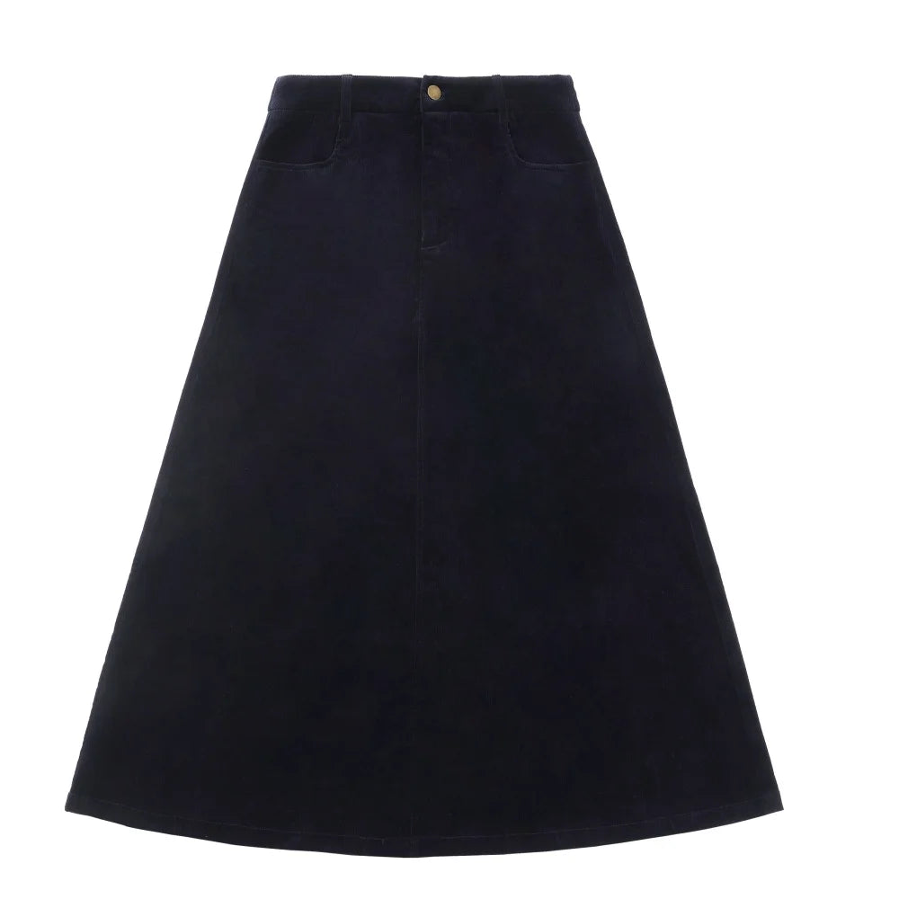 AP AW26 Navy Blue Corduroy Collection Kids Boy Girl Fashion Geometric Print Shirt Family Matching Clothing Dress Top Jumper