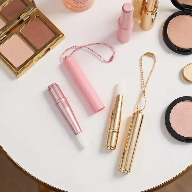 Mini Silicone Lip Brush Concealer Brush With Cover Chain Lip Mask Applicator Lip Gloss Brush Lipstick Brush Makeup Beauty Tool