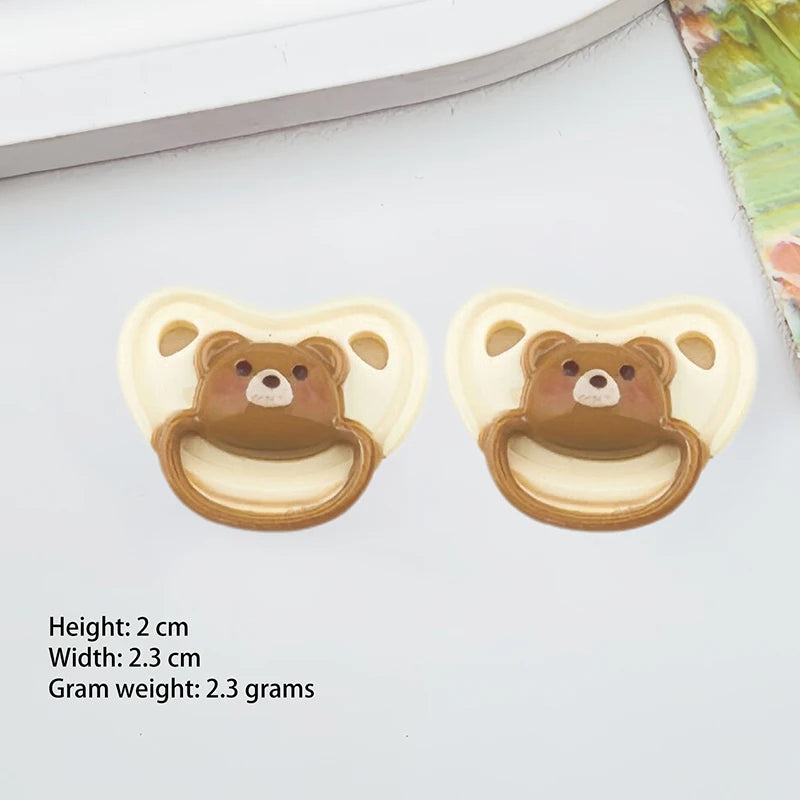 Lovely Pack of 10 Miniature Pacifiers for Baby Dolls, Kids Play Supplies & Doll Nipples for Pretend Play