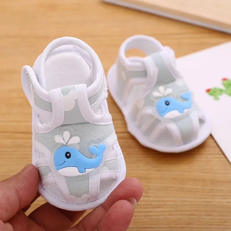 Newborn Baby Summer Sandals Kids Canvas Shoes Casual Soft Crib Shoes Toddler First Walkers Baby Sandals Boys Girls Clogs