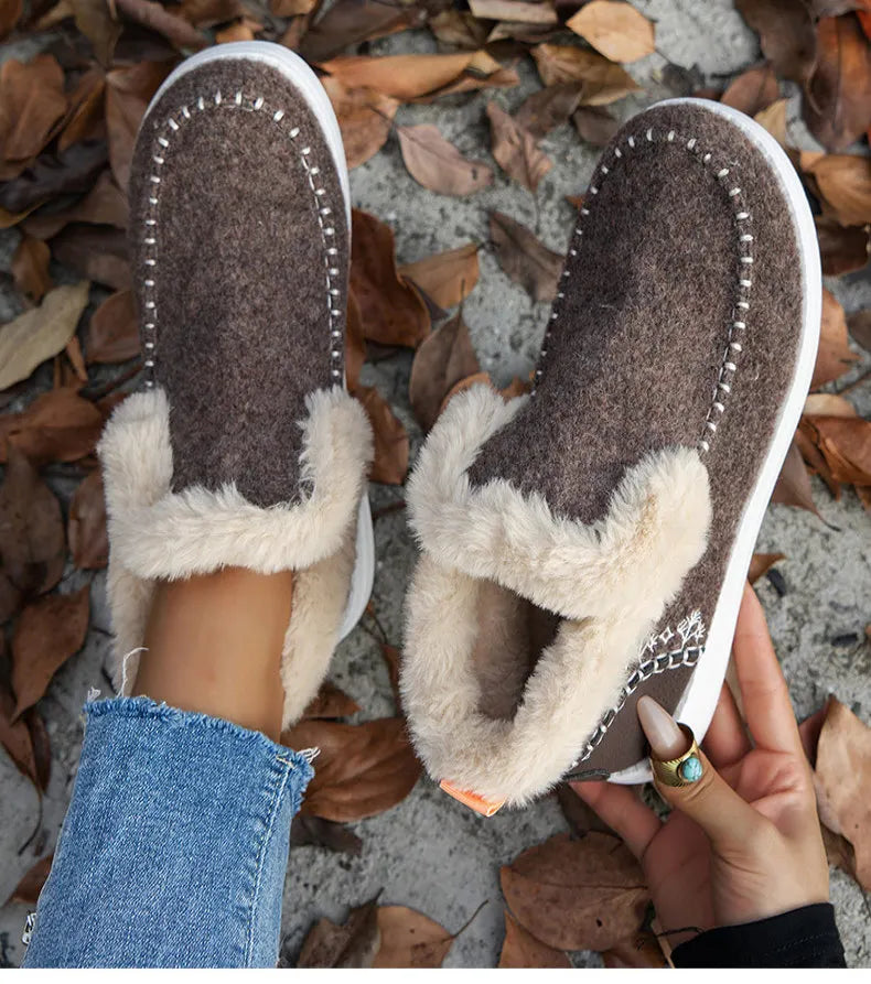 Boots 2025 Winter Shoes For Woman Fur Botas Mujer Casual Women's Ankle Boots Winter Footwear Female Rubber Snow Boots For Women