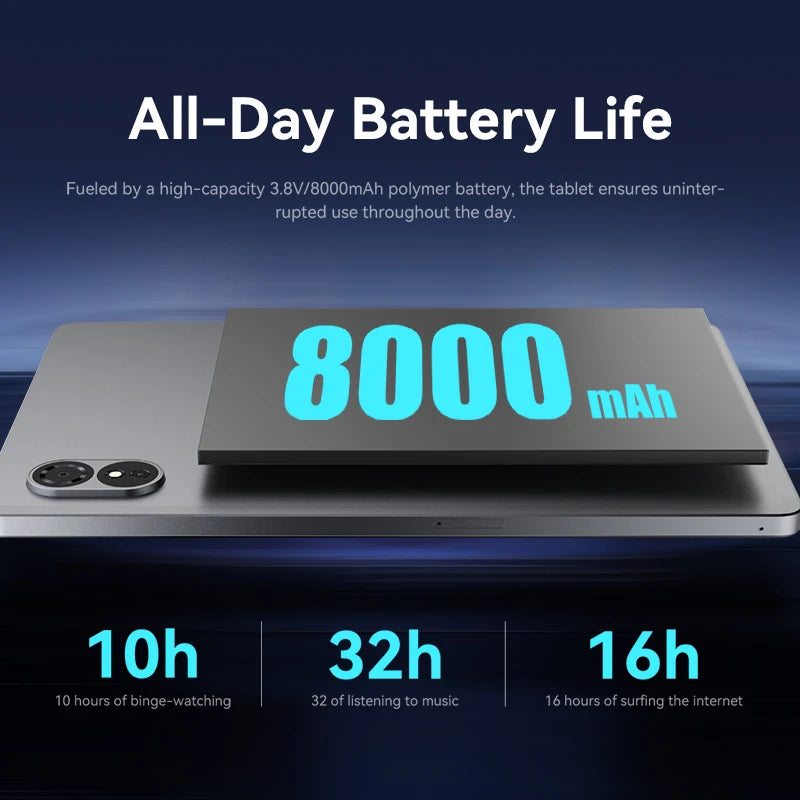Alldocube iPlay60 Lite10.95inch Tablet UNISOC T606 Android 14 4GB+8GB of virtua RAM 128GB ROM 4G Dual SIM Card