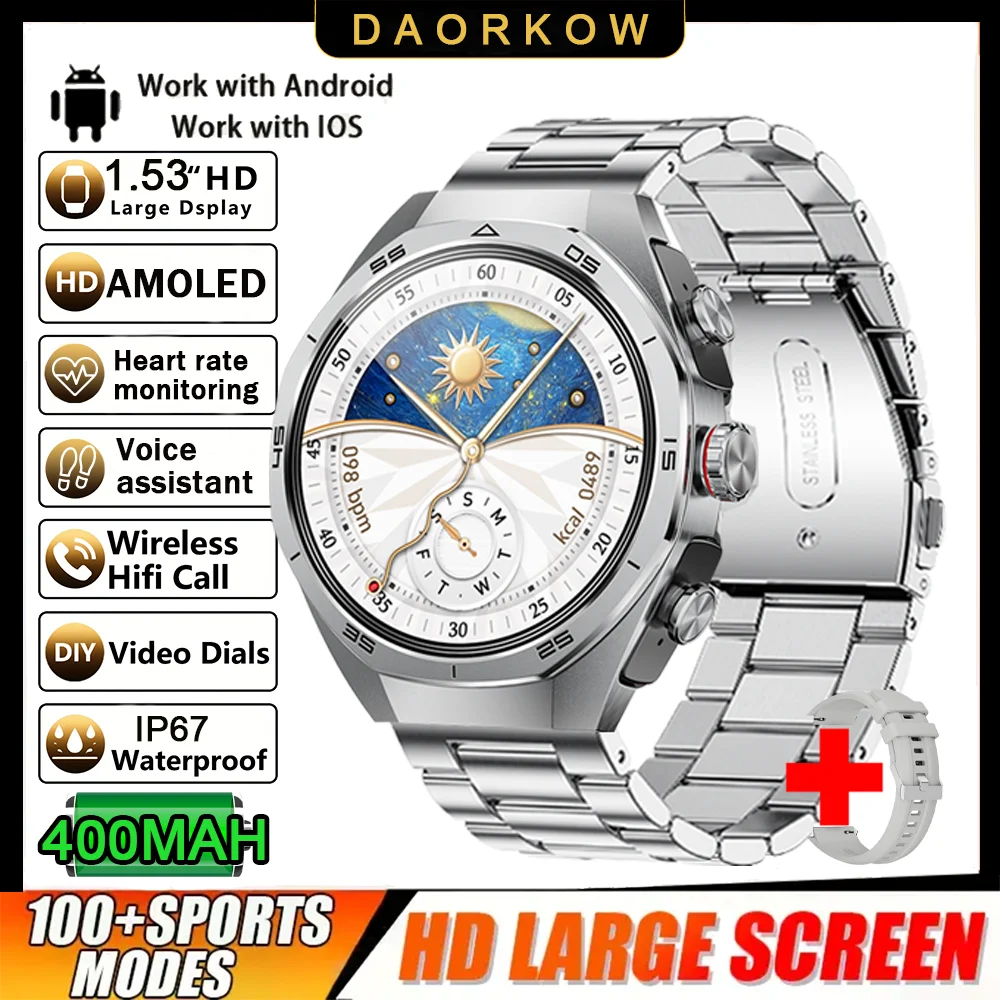 2026 New Smart Watch Men TWS 2-in-1 Bluetooth Earphones With Built-in Speaker HIFI  1.53HD SCreen Bluetooth Call IP67 Waterproof