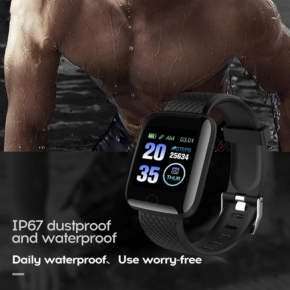 Smart Watch 116Plus D13 Sport Wristband Running Fitness Monitor Track Heart Rate Message Remind Men Smartwatch Woman Clock
