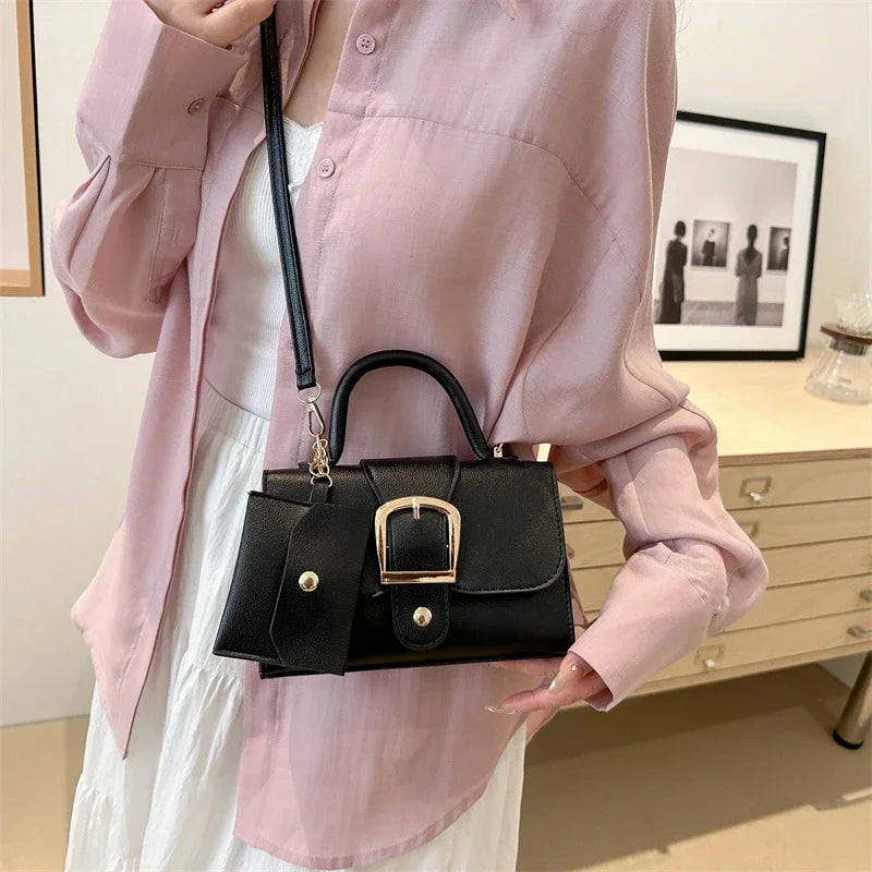 7 Color Pu Leather Ladies Brand Shoulder Bag With Coin Purse Crossbody Small Phone Bag Female Flap Messenger Bag Silver