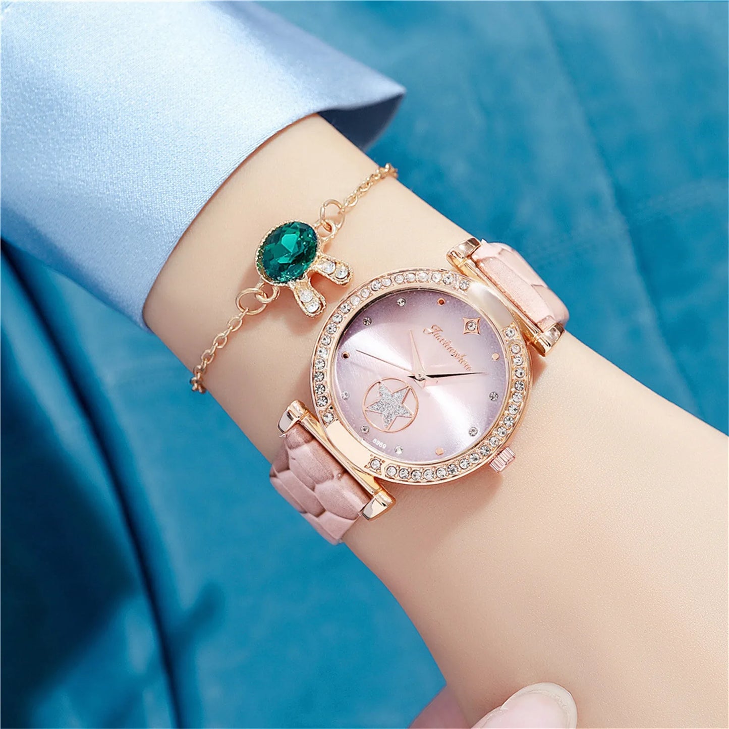 Watch For Women Watch Set With Bracelet Women'S Smooth Belt Quartz Watches, Luxurious And Fashionable Women'S Quartz Watches