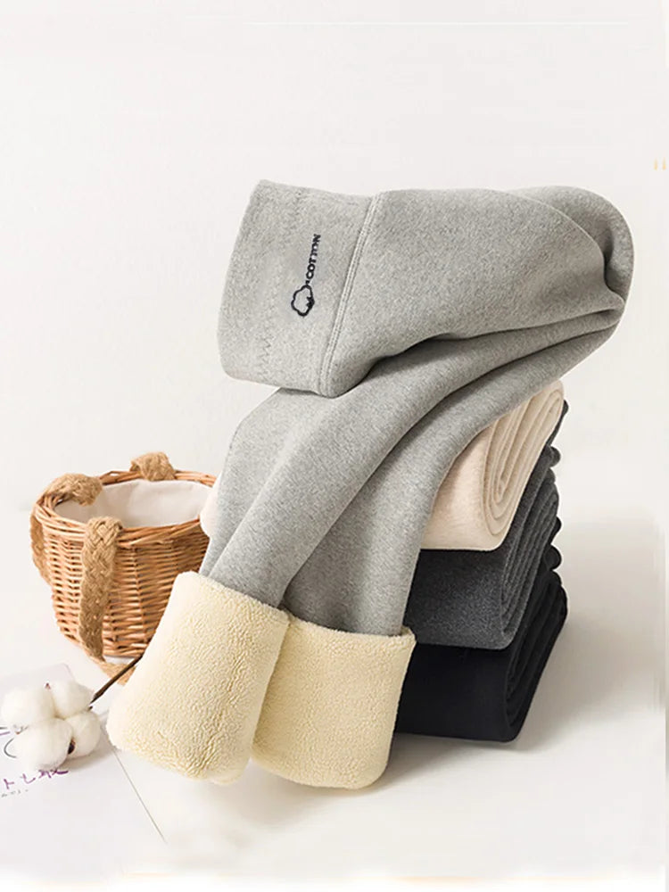 Women's Leggings Winter Lamb Cashmere Warm Pants with Fleece Female Legging Slim Tights Cotton Velvet Thermal Leggings for Women
