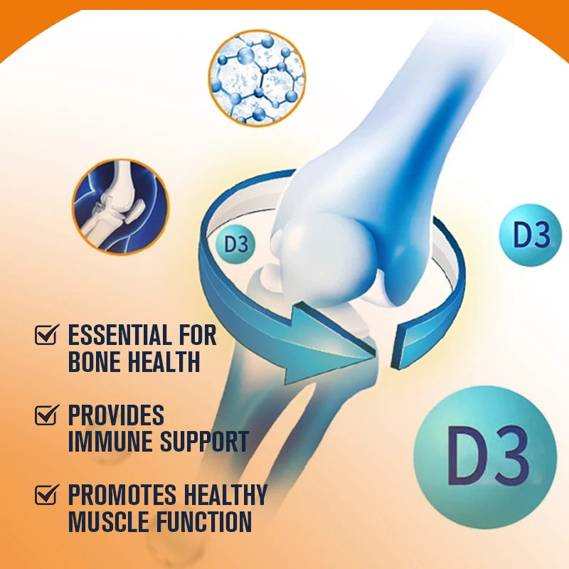 Vitamin D3 5000 IU 125 Mcg Vitamin D3 Capsules Healthy Muscle Function Helps Support Immune Health Strong Bones and Teeth