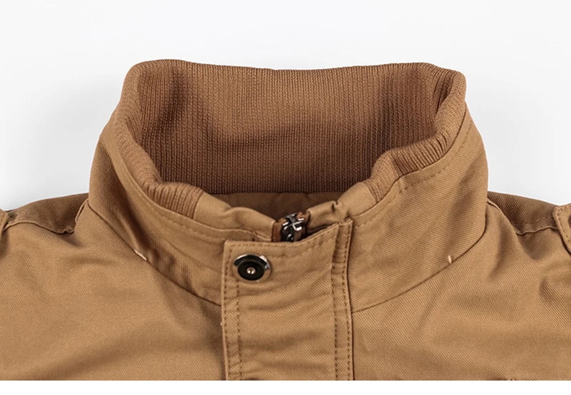 2024 Men's Tactical Jacket Autumn Winter Fleece Tactical Jackets Men Casual Multiple Pockets Windproof Outdoor Workwear Coat