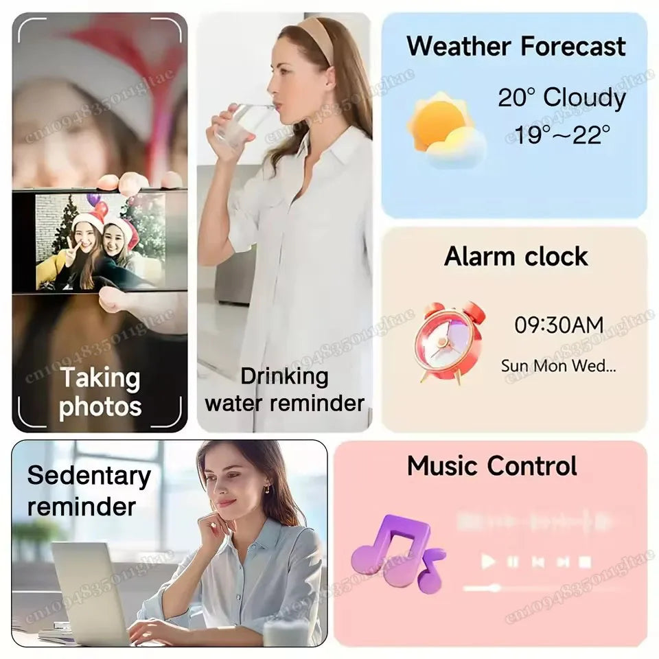 Smart Watch For Android IOS Watches 2.01inch HD Display Bluetooth Call Message Alert Music Sports Mode Smartwatch Men Women Gift