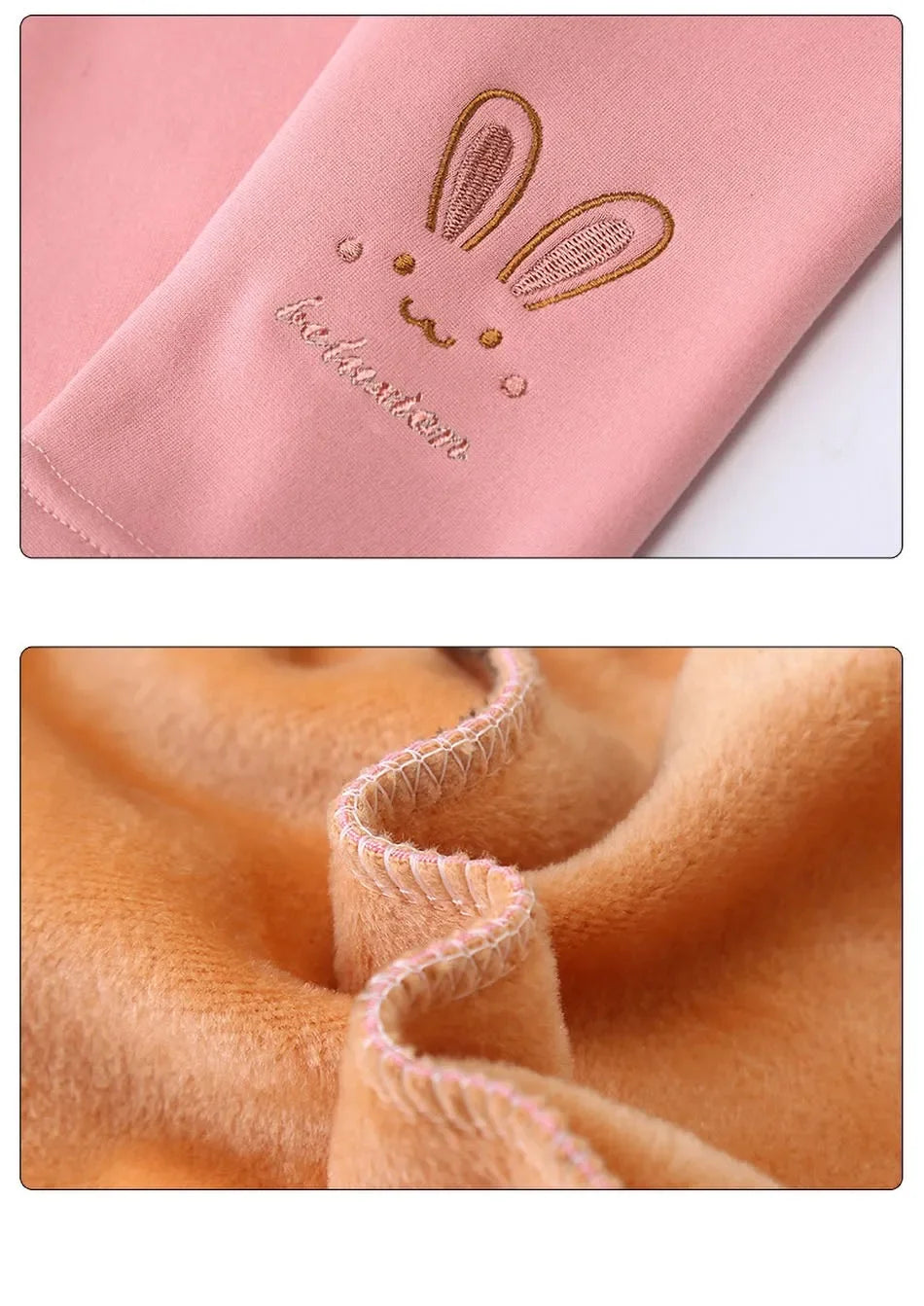 Clearance_3-8 Years Girl Leggings Baby Bunny Pants Kids Autumn Winter Thermal Tights Children Fleece Lined Fashion Trousers Casu