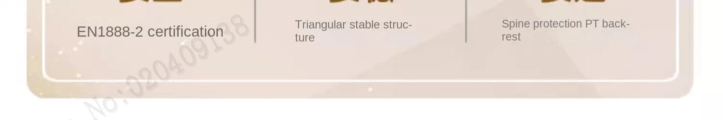 Lightweight stroller Two-way Push Trolley Stroller High Landscape Spine Protection Newborn Baby Four Wheel Stroller