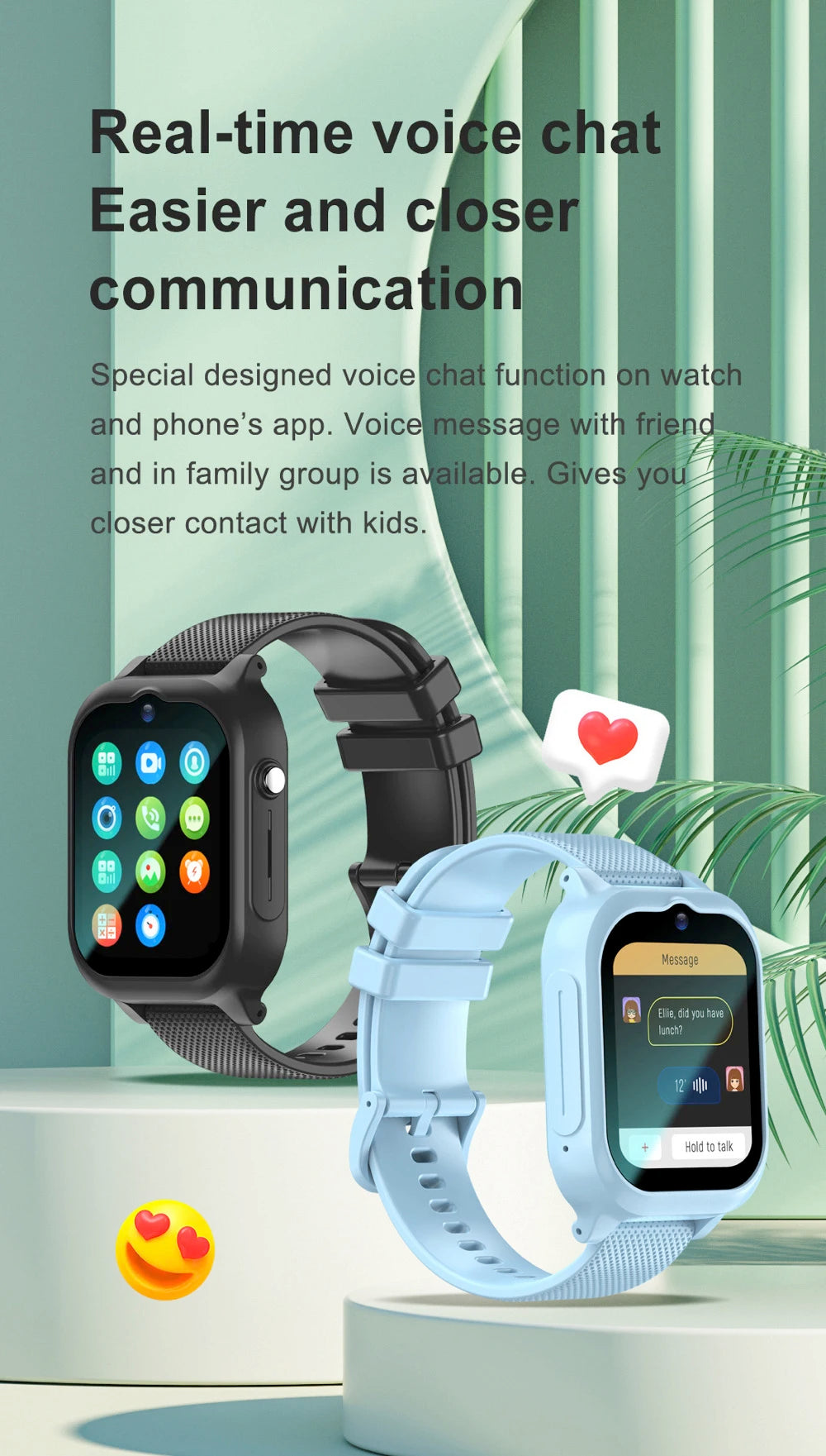 Kids 4G Video Call Chat Smart Watch Student 1.83" Waterproof GPS WIFI LBS Location 700Mah Battery Calculator Children Smartwatch