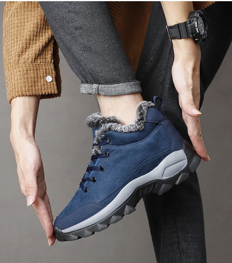 Men Winter Snow Boots with Fur Outdoor Sneakers Men Shoes 2023 New Male Warm Footwear Ankle Boots for Men Botines Botas Hombre