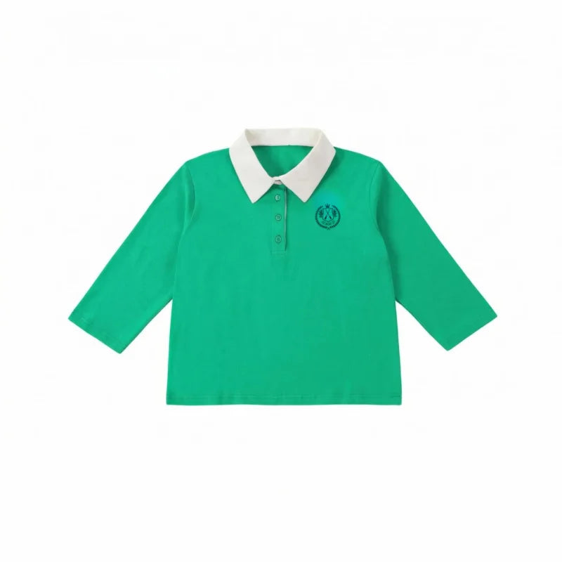 AP SS26 teen women loose contrast collar shirts girls ladies fashion cotton casual shirt tops clothing