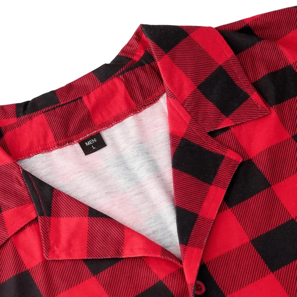 Christmas New Year's Pajamas Set Plaid Adults Kids Matching Sleepwear Spring Autumn New Home Wear Nightwear Family Pijama Mujer