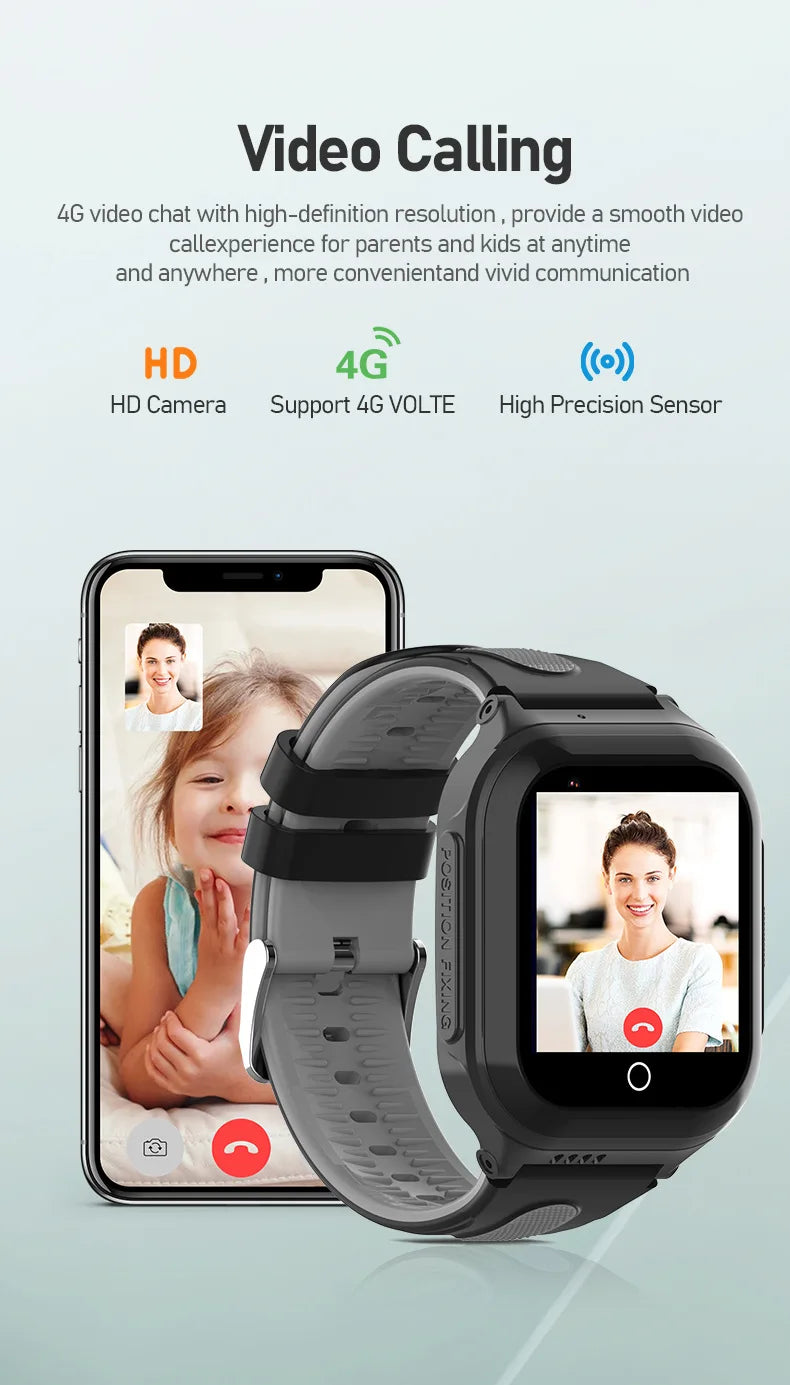 VJOYCAR Cheap Children Safety  DF70 Kids Smart Watch with GPS Video Call SOS Bracelet 4G GPS Tracking Device