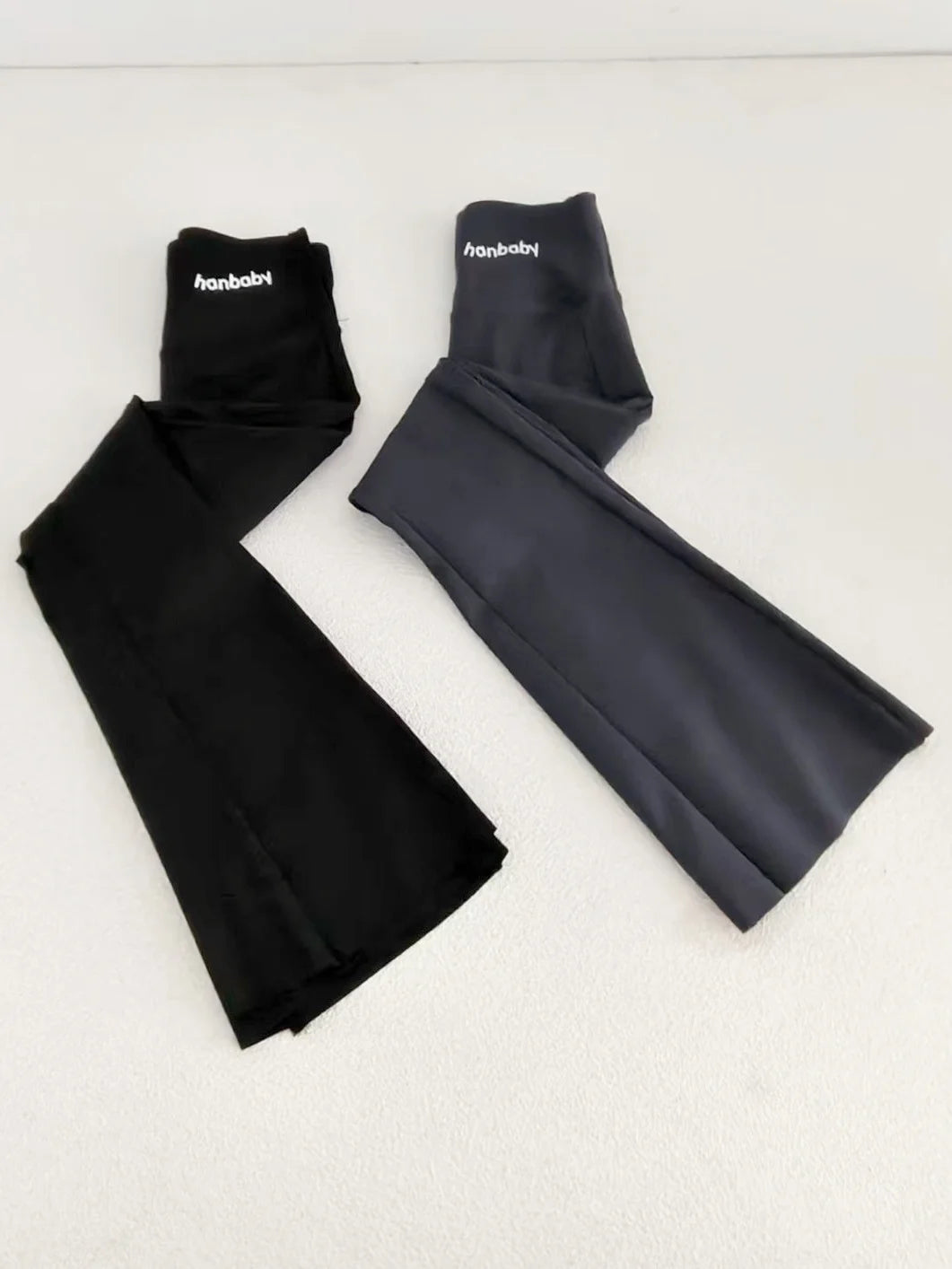 Girls High Waist Micro Flare Shark Leggings Girl's Trousers Summer and Spring Solid Stretchy Yoga Pants for Kid