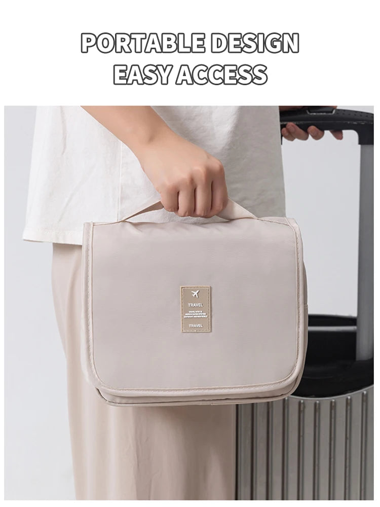 Cosmetics Storage Bag, Travel Multifunctional Makeup Bag Can Be Hung Wash Bag Large Capacity Dry Wet Separation Hand-Held Storag