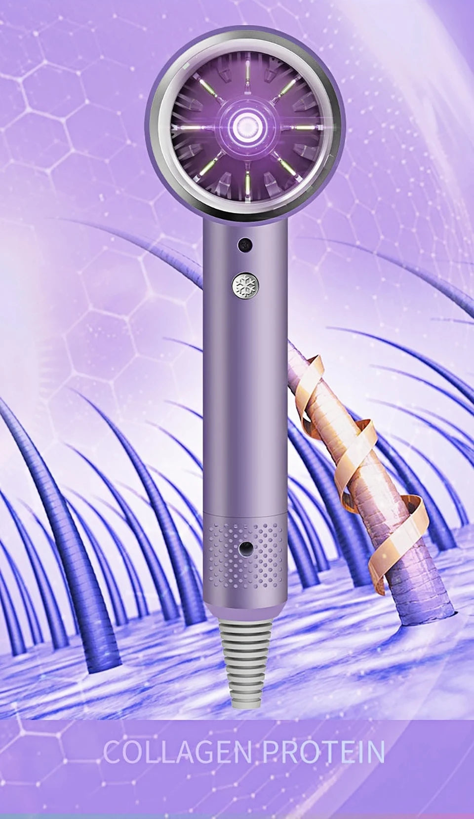 Hair Dryer 1200W Professional Powerful Hair Dryer Fast Heating Hot And Cold Adjustment Ionic Air Blow Dryer with Air Collecting