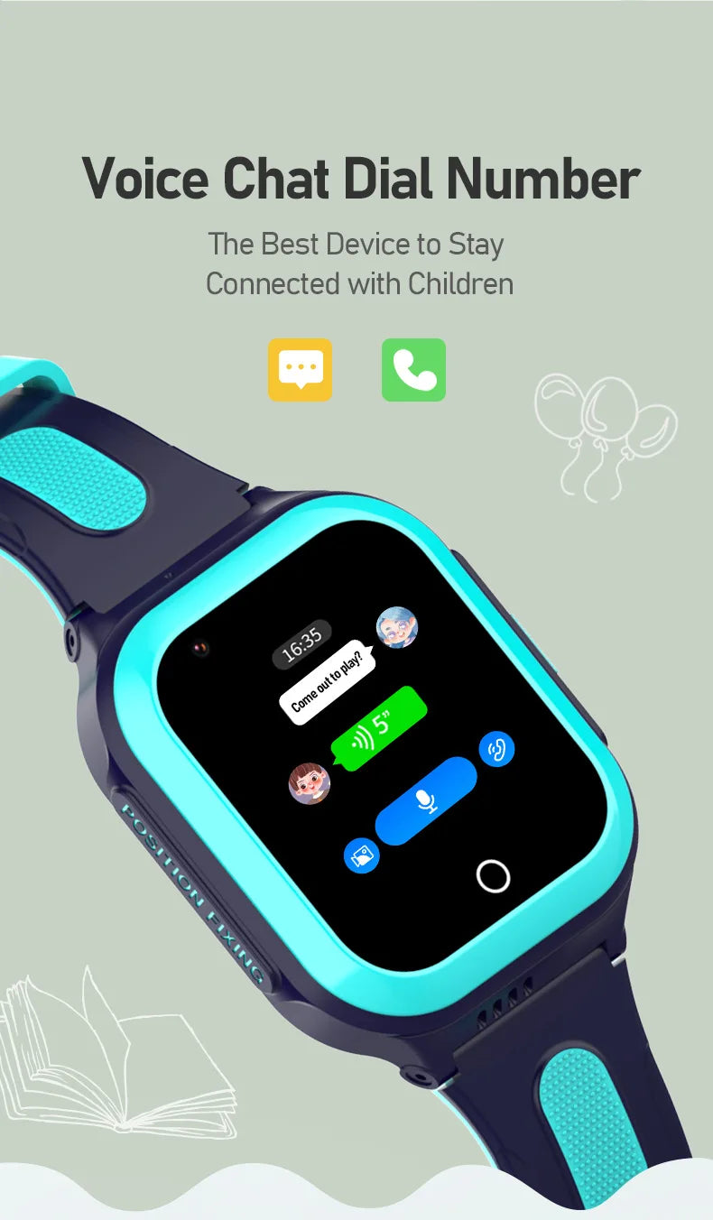 VJOYCAR Cheap Children Safety  DF70 Kids Smart Watch with GPS Video Call SOS Bracelet 4G GPS Tracking Device