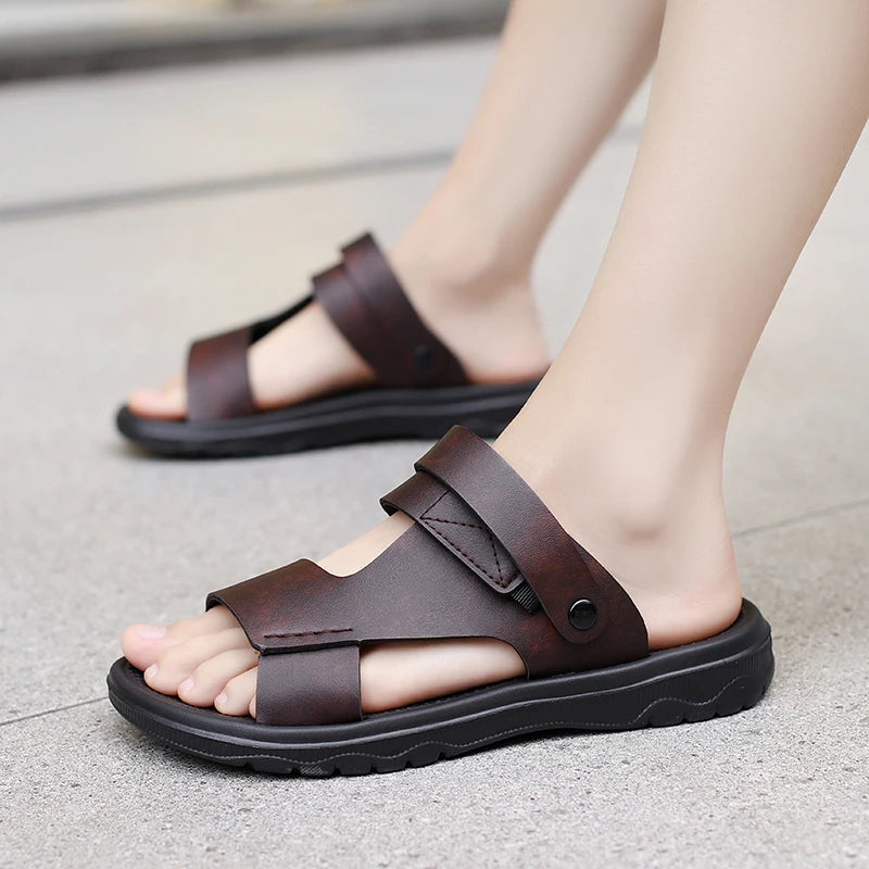 Sandals Men's Summer 2025 Casual Dual-Purpose Large Size Beach Shoes Outdoor Non-Slip Slippers Wading and River Tracing Shoes