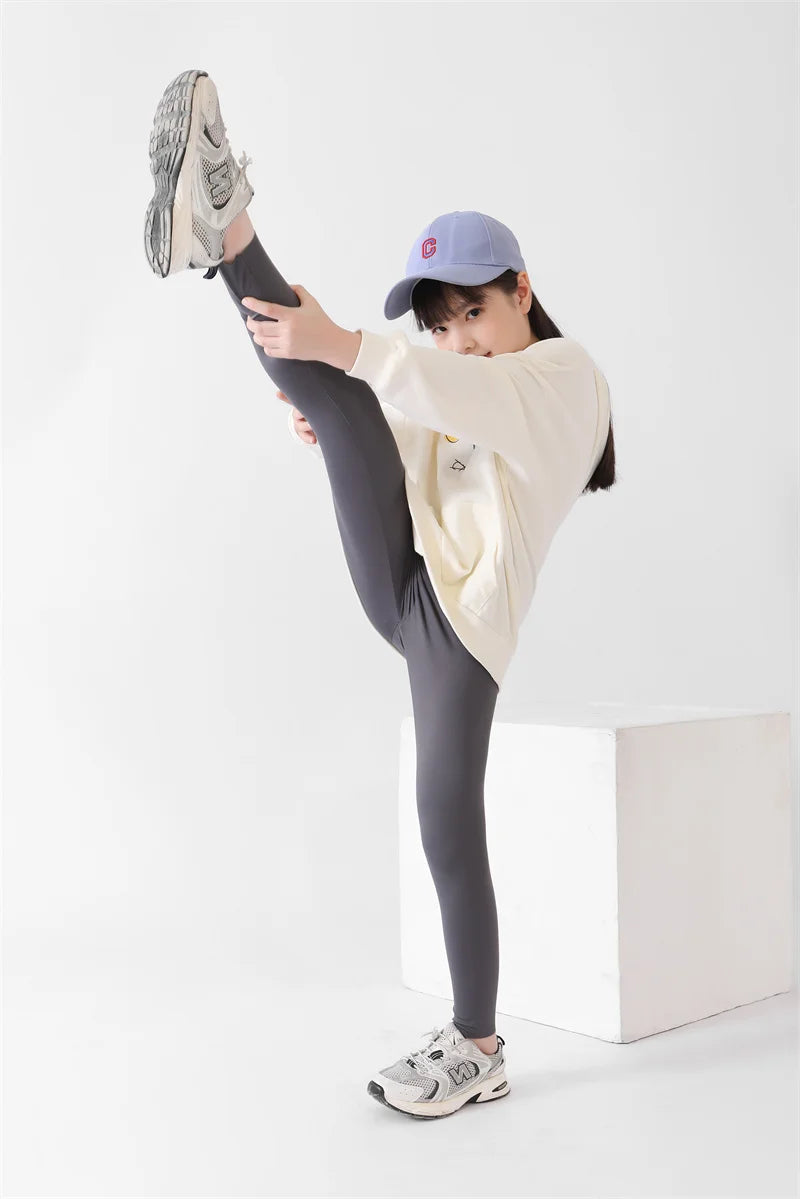 Girls Shark Pants Spring And Autumn Thin Section Baby Wear Casual Cut Sports Pants 4-12 Years Old Children's Elastic Dance Pants