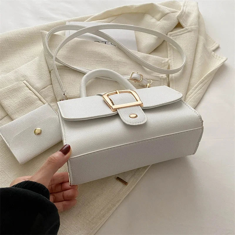 7 Color Pu Leather Ladies Brand Shoulder Bag With Coin Purse Crossbody Small Phone Bag Female Flap Messenger Bag Silver