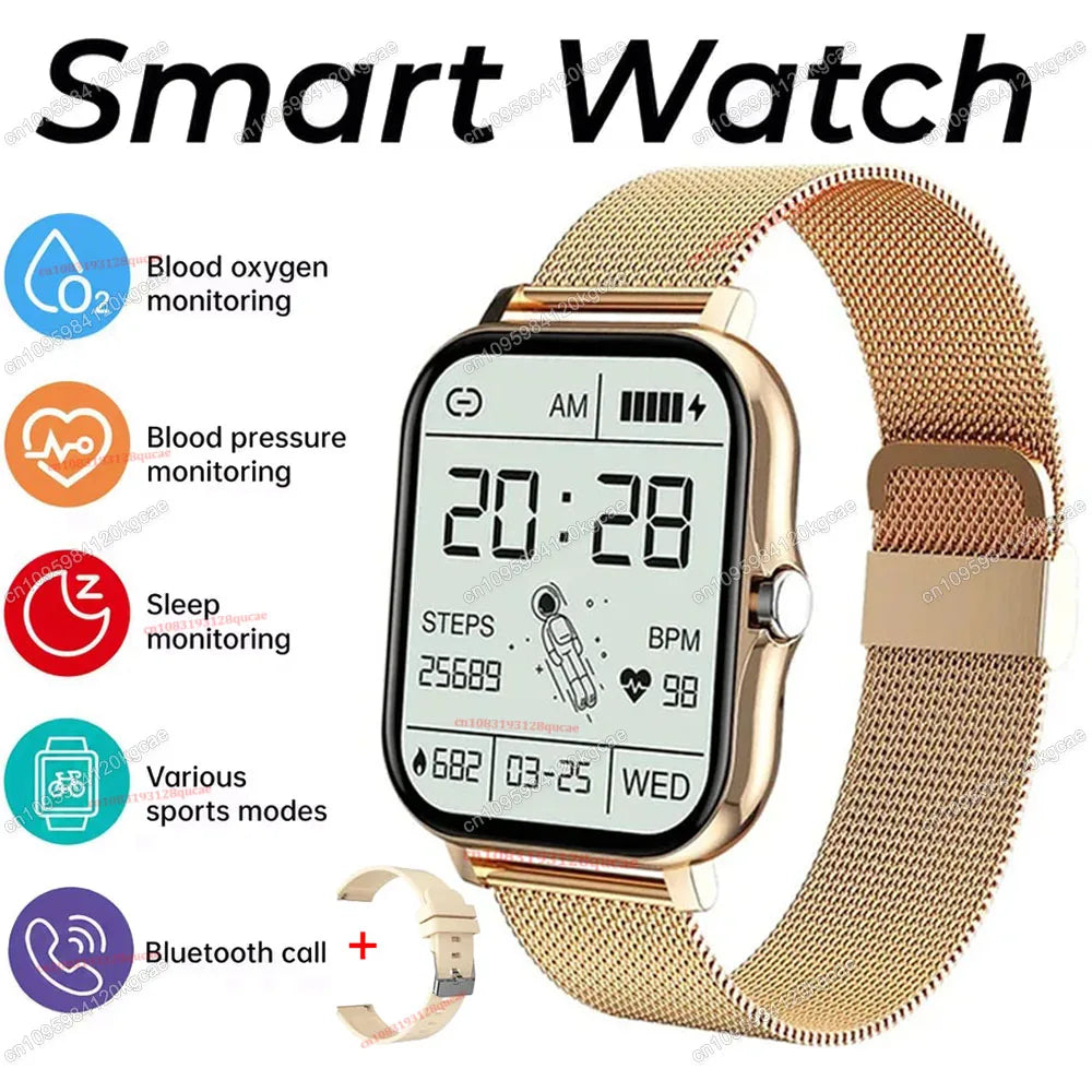 [Smart Watch, Wireless] Wireless Men'S And Women'S Smart Watch, 1.83'' Full Screen Touch, Dialing/Answering Calls Pedometer Hw12