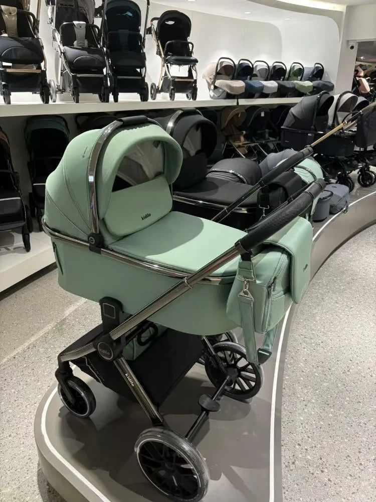 3IN1 High Landscape Baby Cart with Safety Seat, Bidirectional Baby Cart, One Button Folding, Comes with Mommy Bag