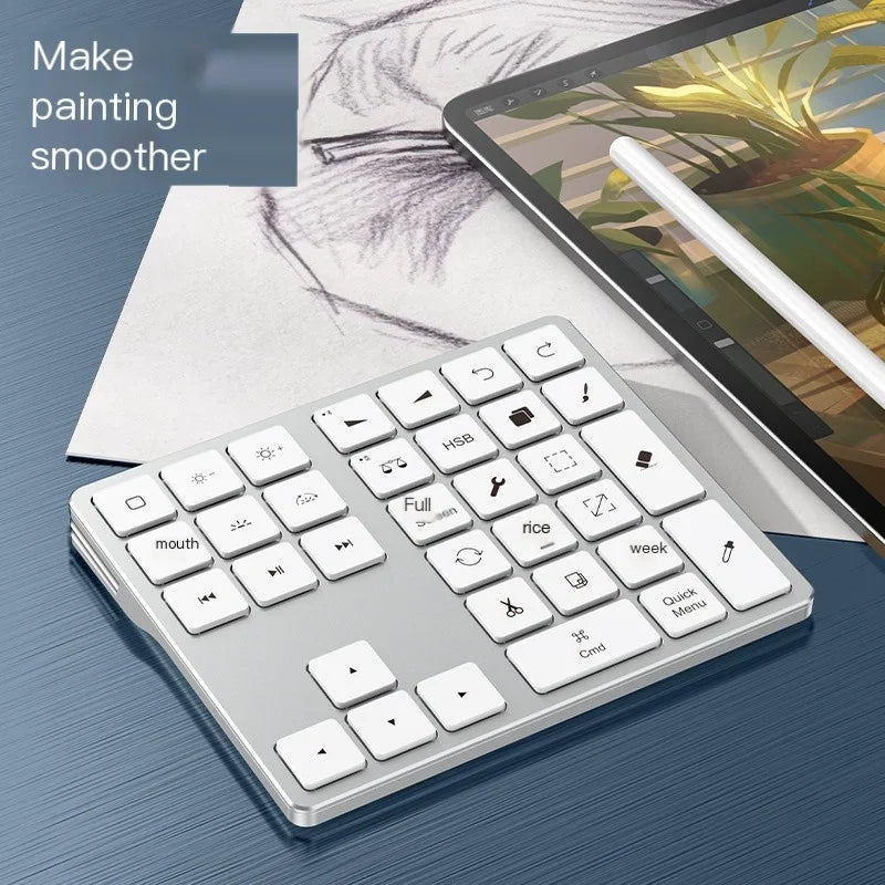 Procreate Portable Mini Keyboard Wireless Bluetooth Keyboard Suitable For Apple iPad Painting Ultra-thin Silent Painting Keypad