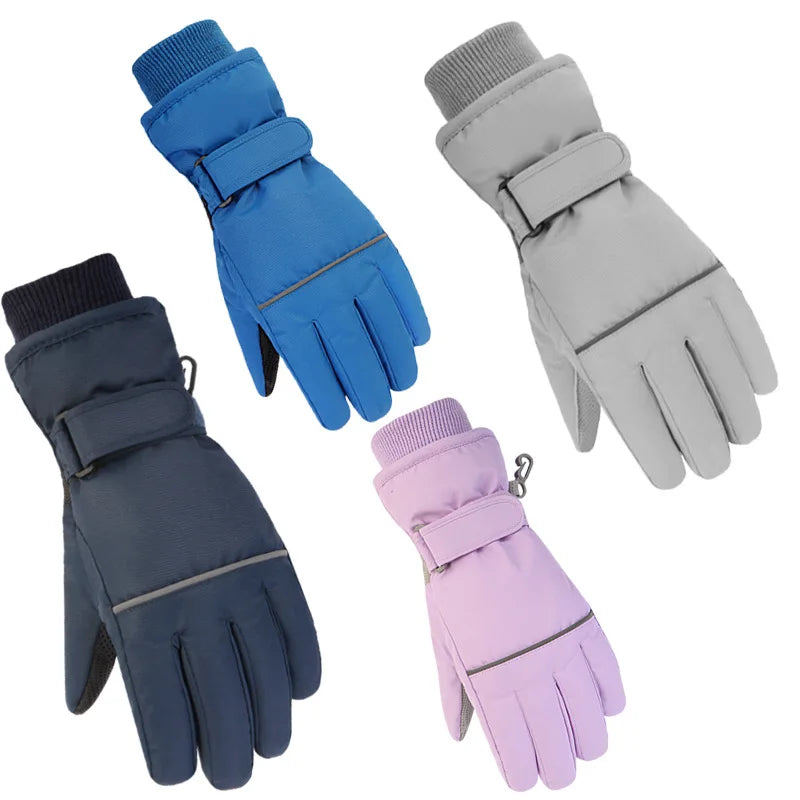 High Quality Kids Ski Gloves Winter Snowboard Snow Children Glove for Boys Girl Waterproof Thicken Mittens Keep Finger Warm