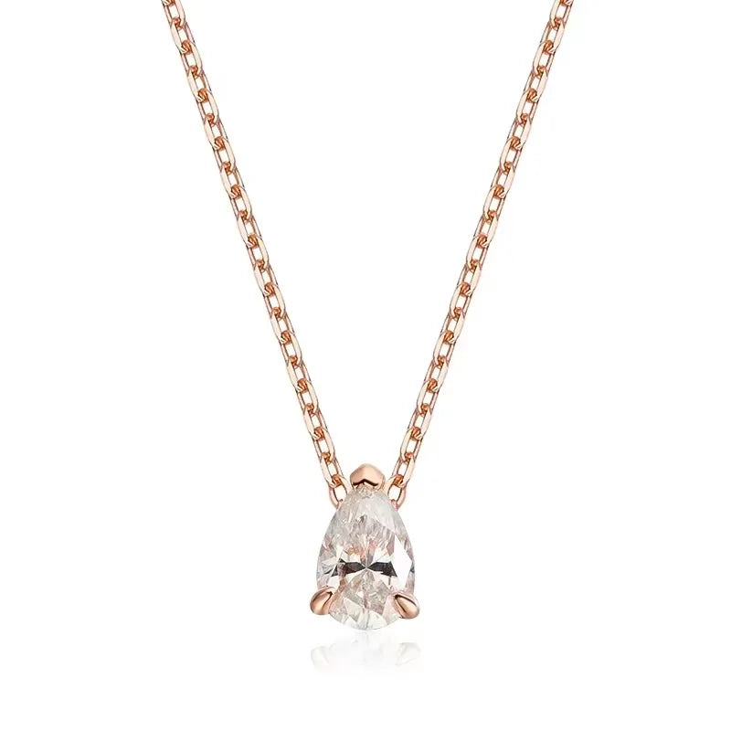 Smyoue 1-4CT Pear Cut Full Moissanite Jewelry Sets for Women Wedding Party Bride Female Sets Lab Diamond S925 Sterling Silver