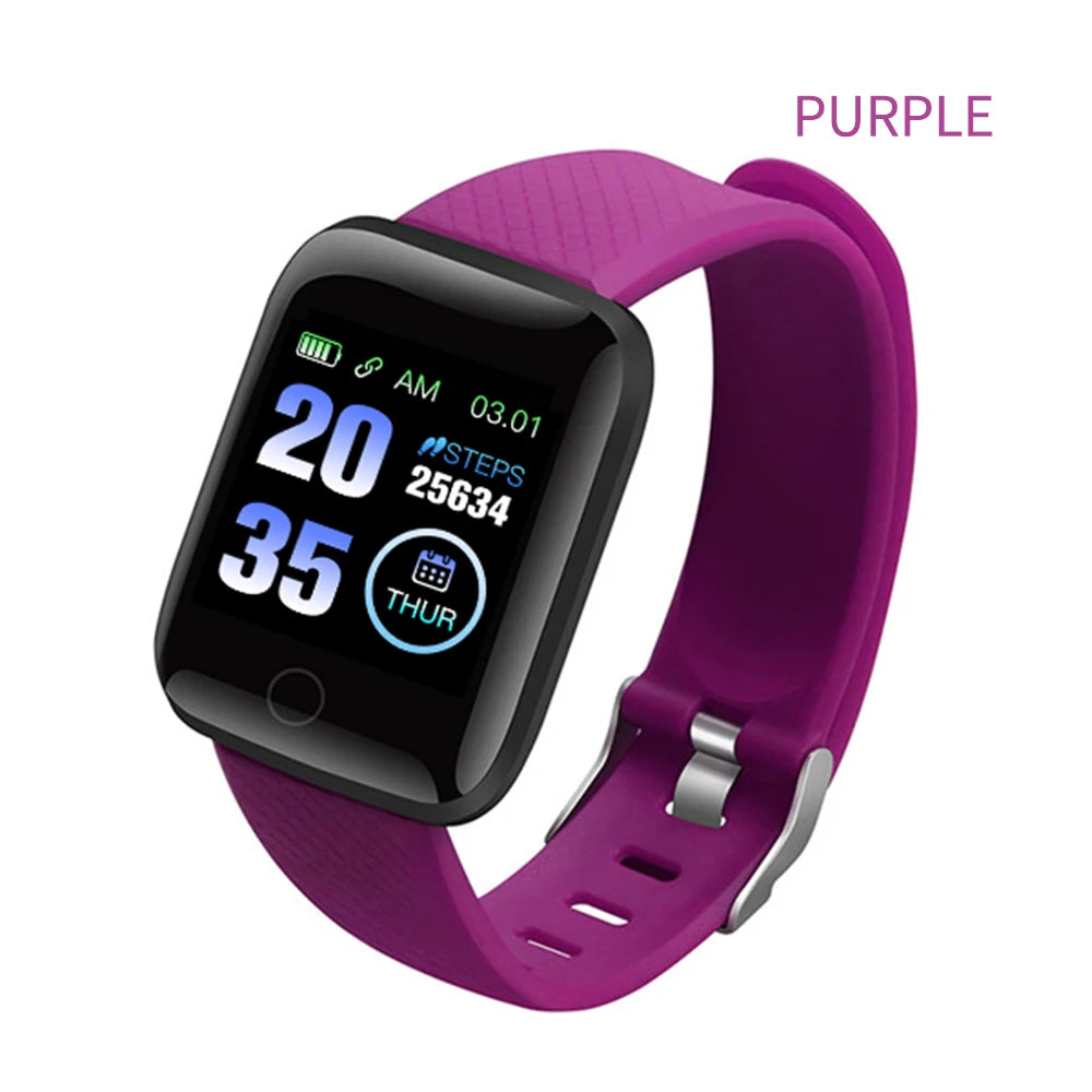 Smart Watch 116Plus D13 Sport Wristband Running Fitness Monitor Track Heart Rate Message Remind Men Smartwatch Woman Clock