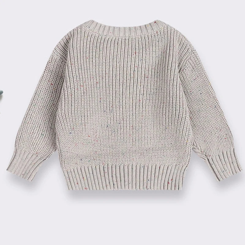 Nuevo Jersey de punto para niños y niñas, ropa de invierno para niños, suéter de algodón de gran tamaño, suéter informal de punto grueso con Cable para bebé, ropa