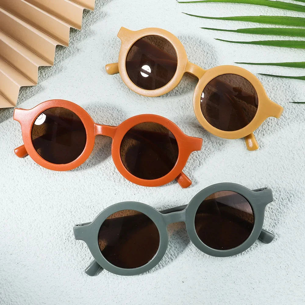 New Vintage Sun Flower Cute Kids Sunglasses for Boy Girls Toddler Lovely Baby UV Protection Sun Glasses Children Accessories