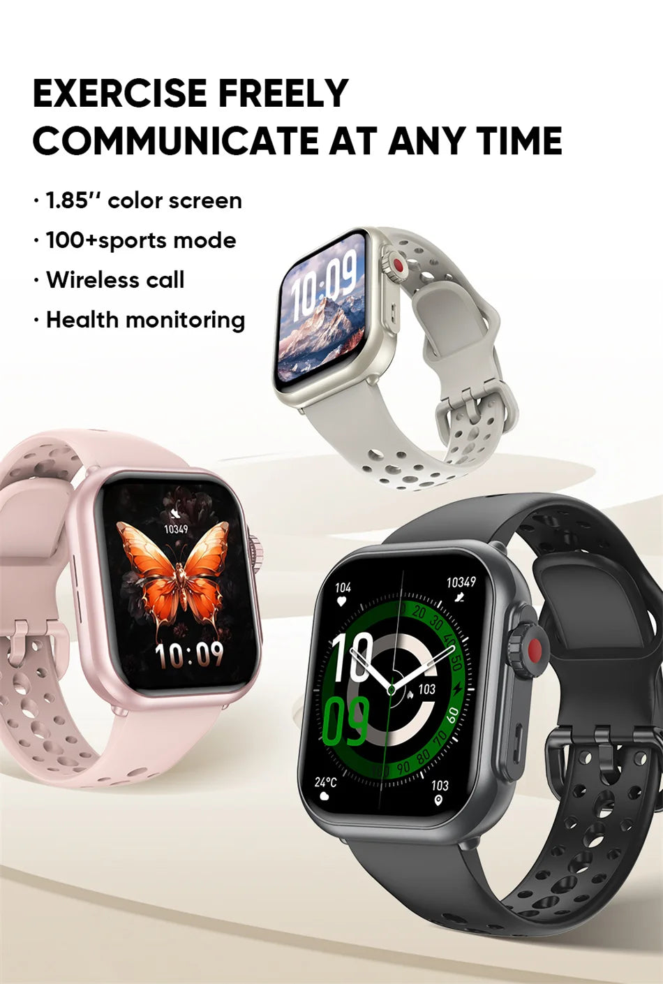 2025 New Smart Watch Women Bluetooth Call Watch Fitness Tracker Waterproof Sport Smart Clock Fashion Ladies Men Smartwatch Woman