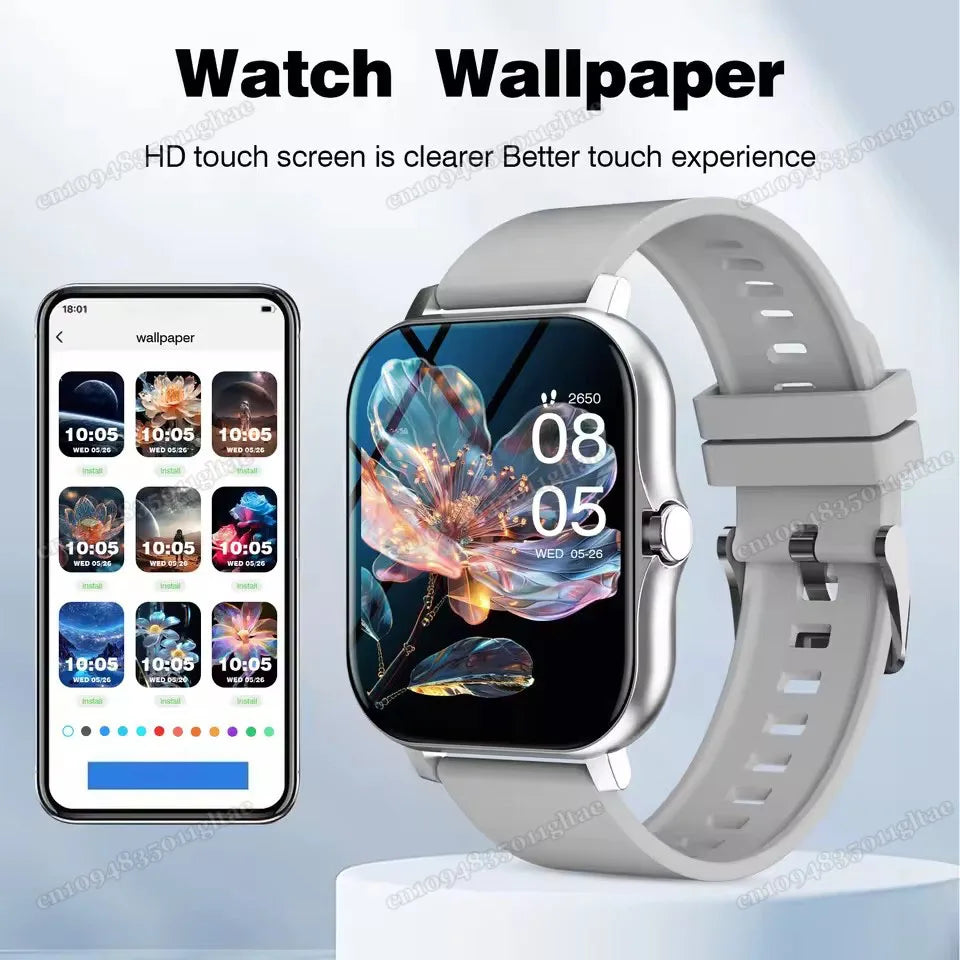 Smart Watch For Android IOS Watches 2.01inch HD Display Bluetooth Call Message Alert Music Sports Mode Smartwatch Men Women Gift
