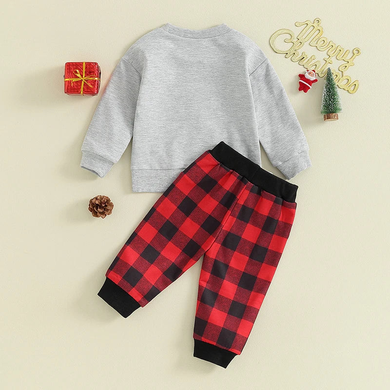 Conjunto de ropa de Navidad para niño pequeño, trajes de invierno para bebé 2T 3T