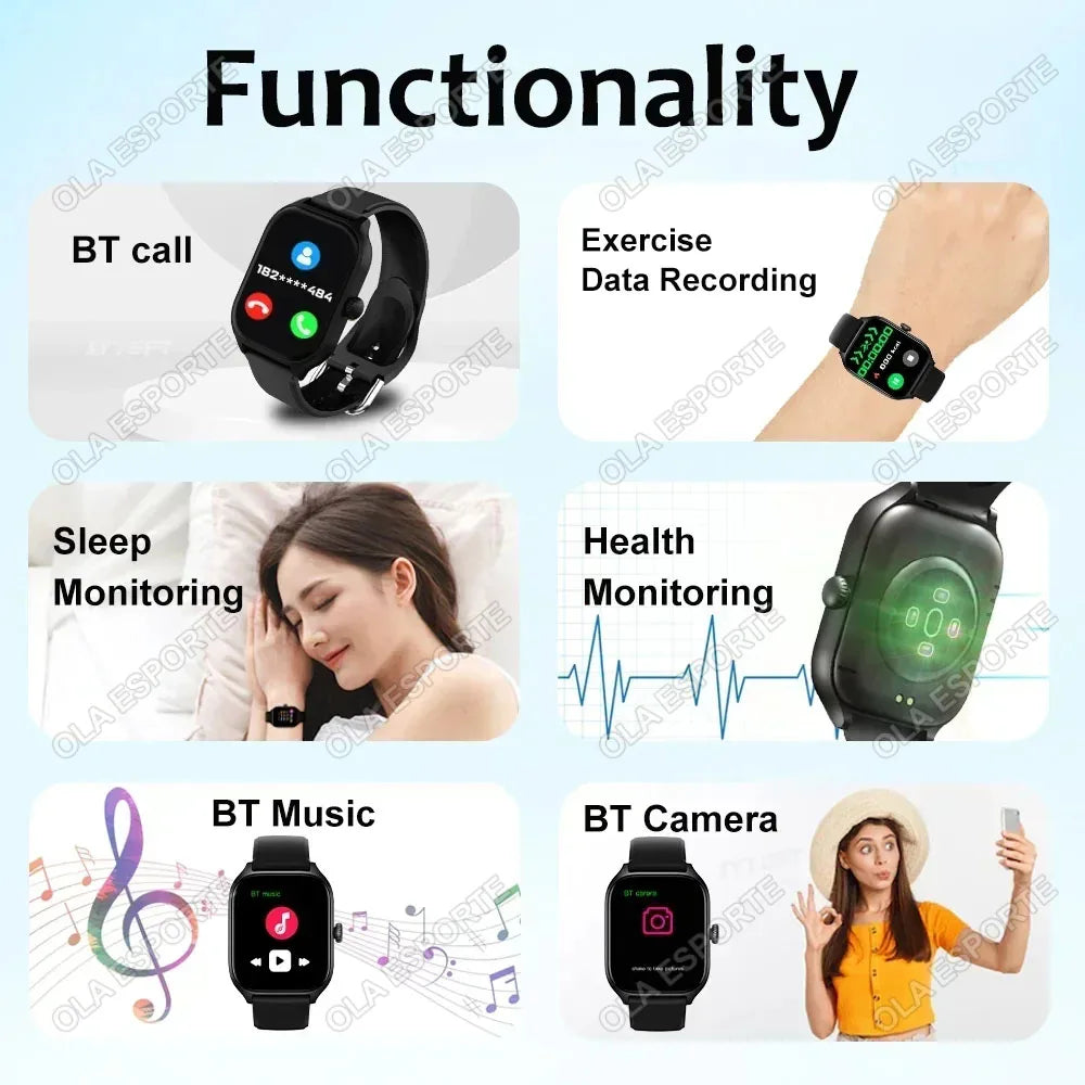2024 New Smart Watch For Men Women Dial to Answer Calls GPS Sports Tracking Heart Rate Blood Oxygen Monitor Bluetooth Smartwatch
