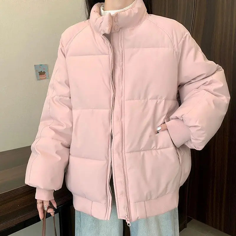 Down Cotton Jacket for Girls Winter Clothes 2025 New Loose Thickened Cotton Jacket Warm Cotton Jacket